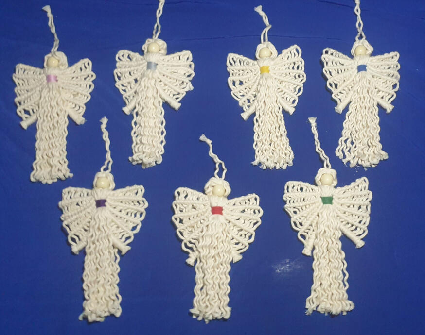 Seven Angels Christmas Ornaments